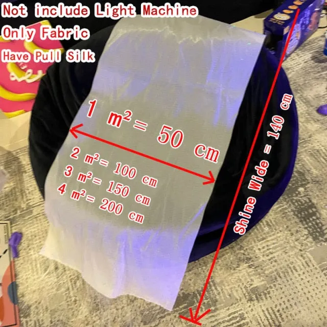 Christmas RBG FABRIC LED Night Party luxury fun fibre optics material Led textiles optical cable fibre optic star light fabric