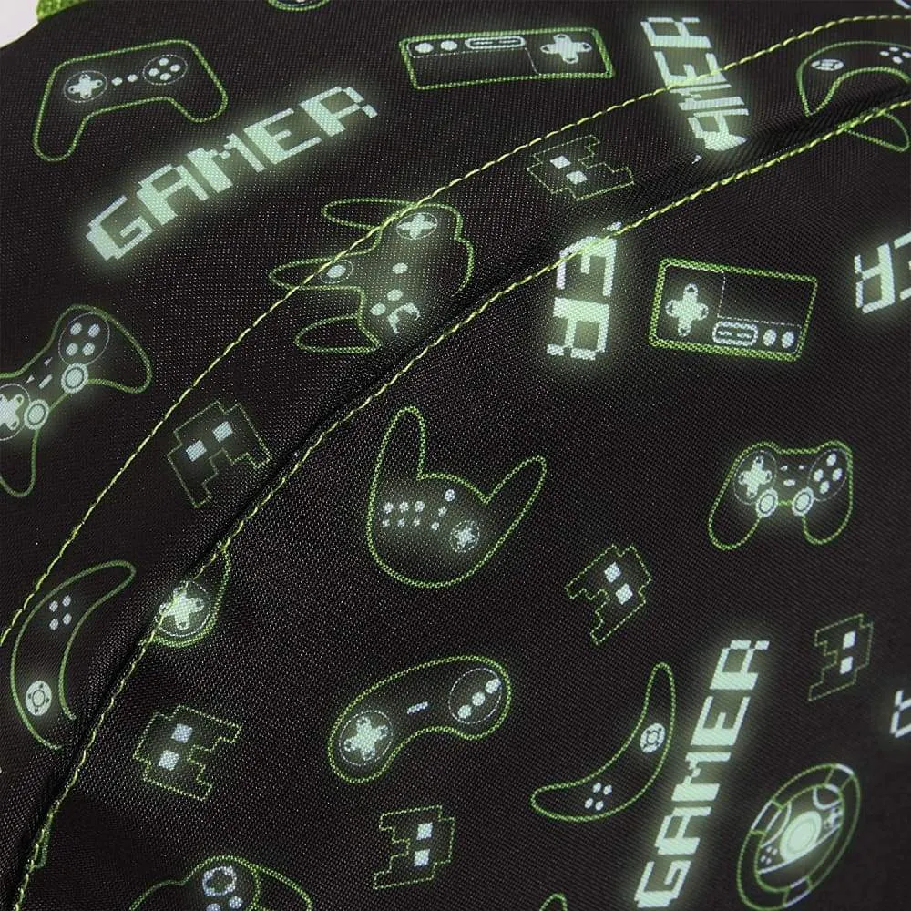 CityComfort Glow In The Dark Gamer Large Backpack for Boys, Teenagers (Black Gamer)