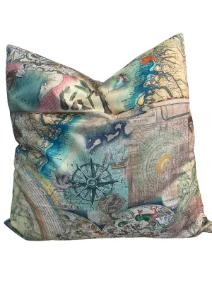 Coastal Georgia Print Pillow 18x18