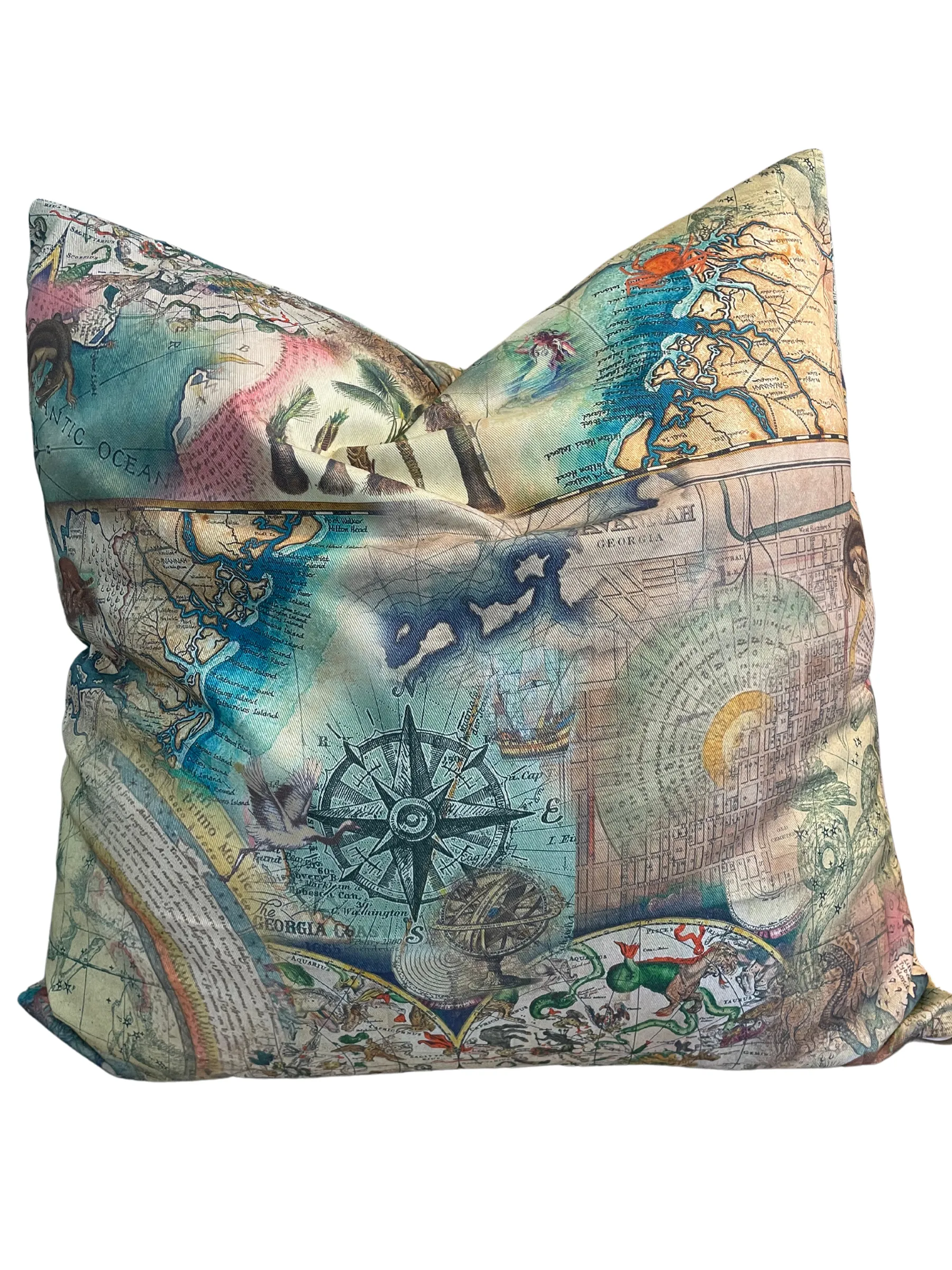 Coastal Georgia Print Pillow 18x18