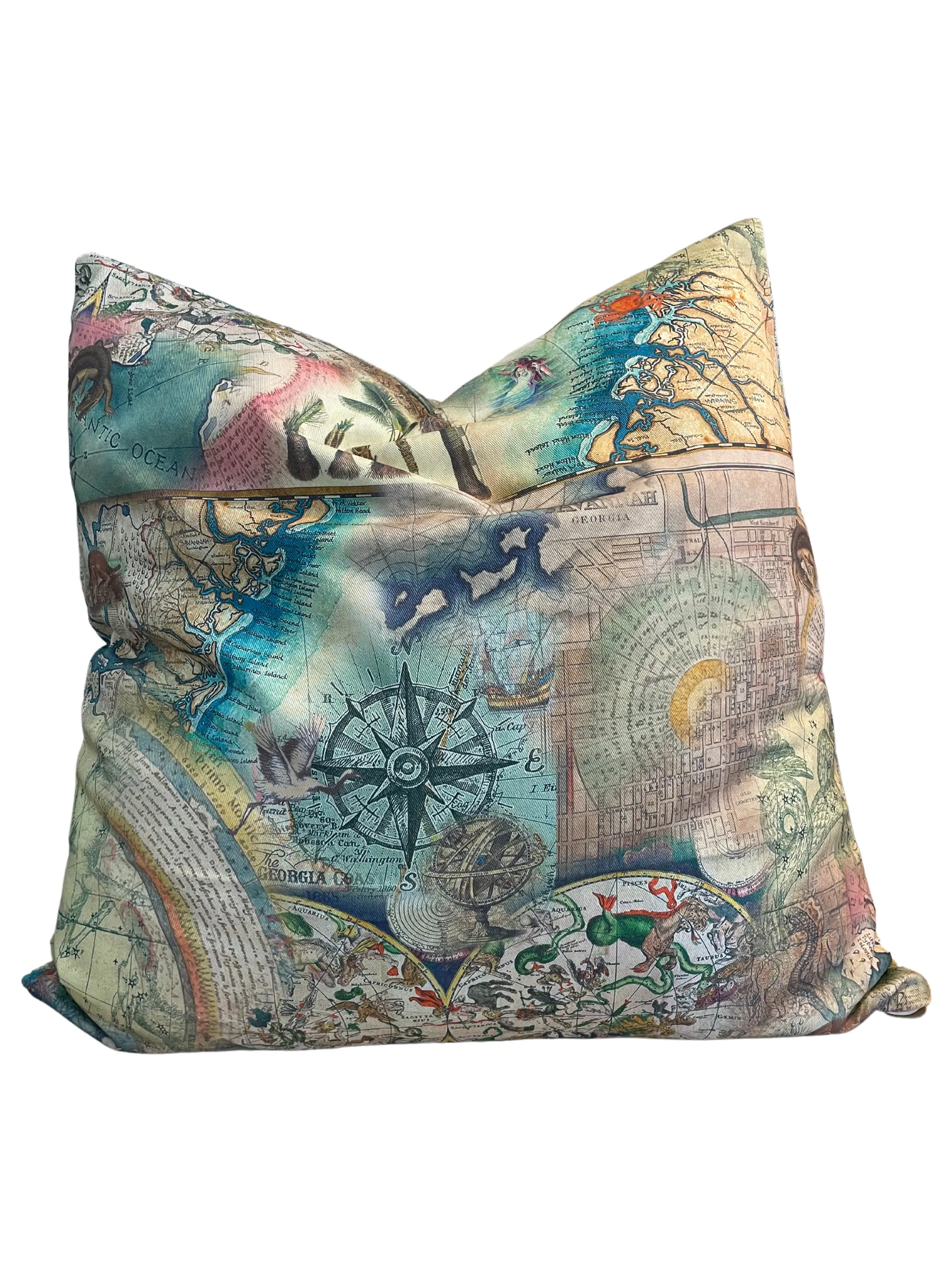 Coastal Georgia Print Pillow 18x18