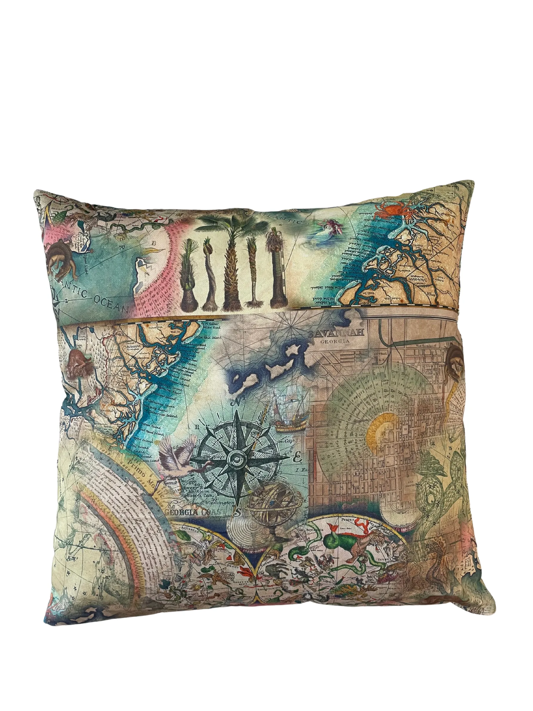 Coastal Georgia Print Pillow 18x18