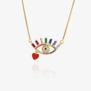 Collana occhio con cuore