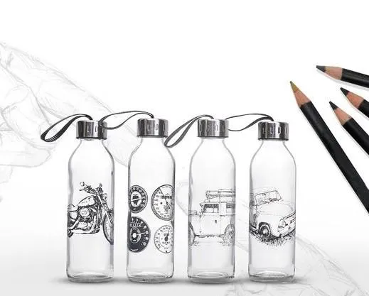 Consol Glass Sleek Sketch Bottle 500ml