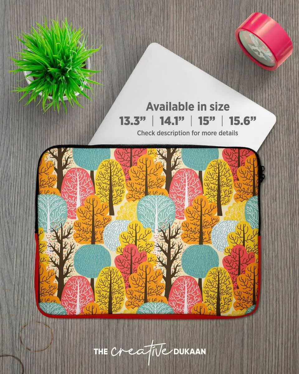 Cool Laptop Cover With Colorful Trees Pattern