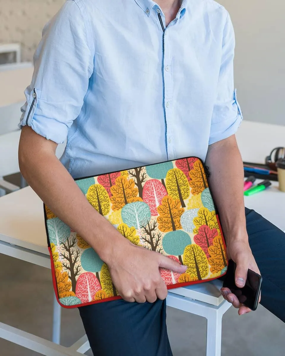 Cool Laptop Cover With Colorful Trees Pattern