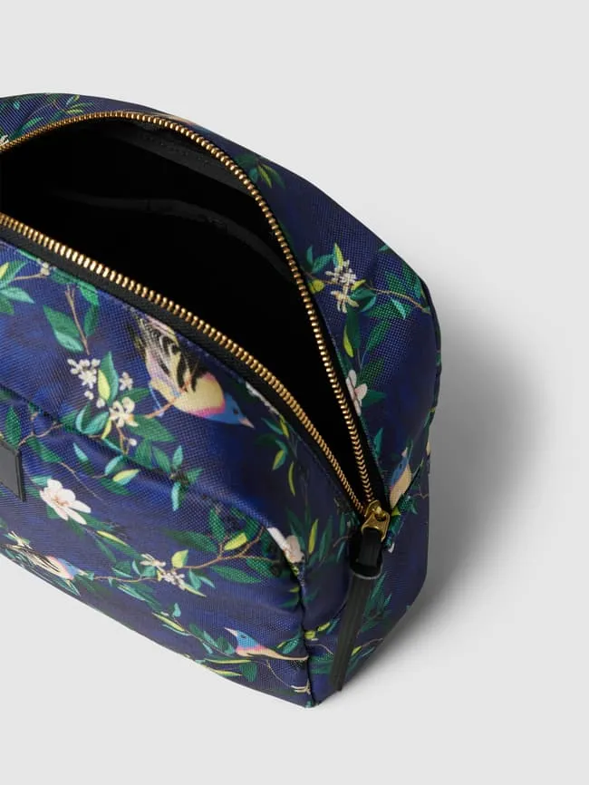 Cosmetic bag with an all-over pattern, model "Malu" WOUF, dark blue