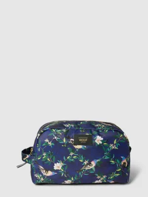 Cosmetic bag with an all-over pattern, model "Malu" WOUF, dark blue