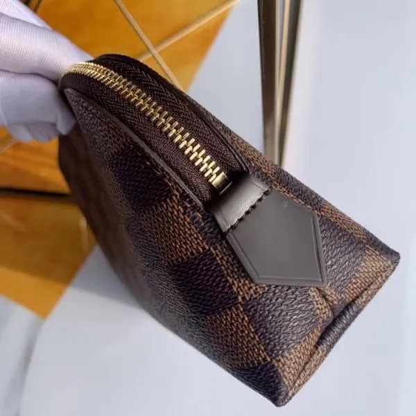 Cosmetic Pouch Pm Bag Damier Ebene Canvas N47516