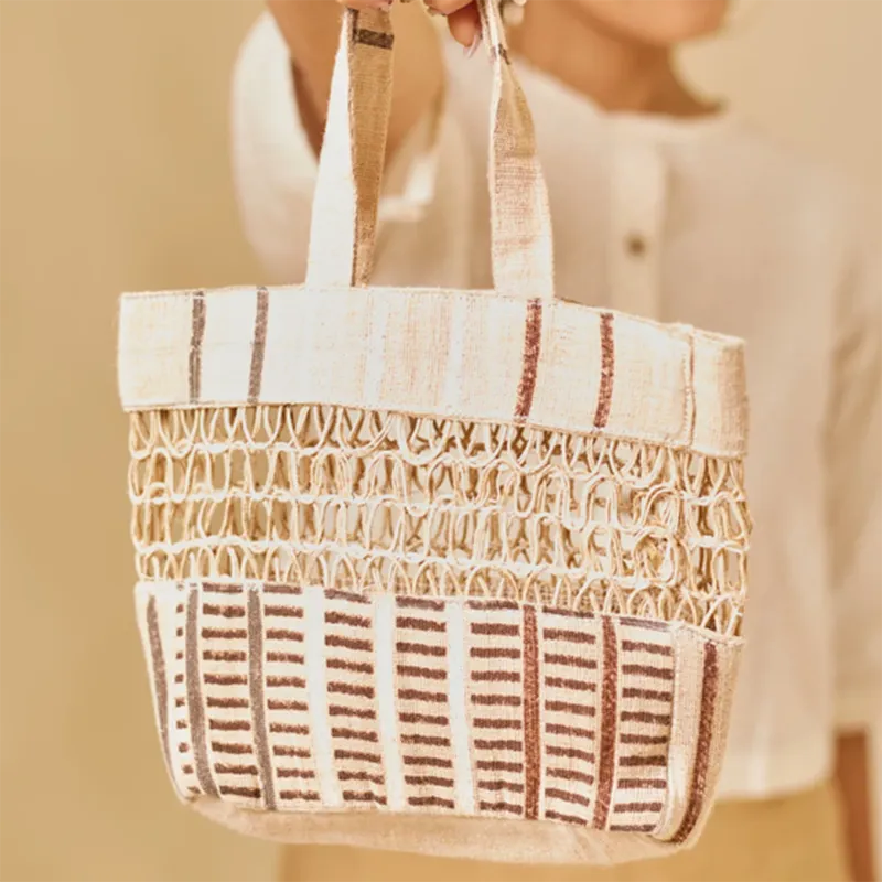 Cotton Net Mini Bag | Beige