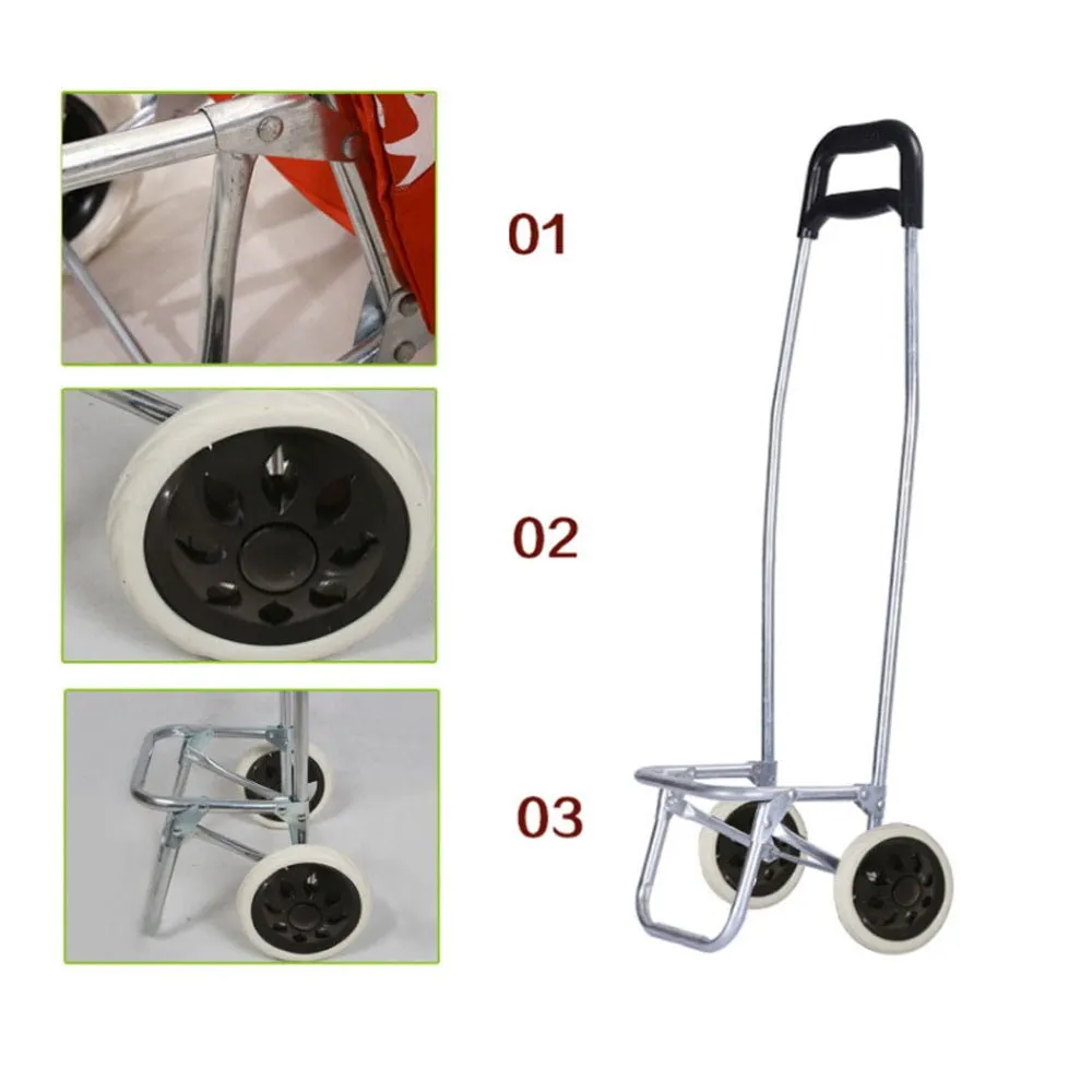 CRONY SC001 Shiping Cart Shopping Trolley Bag Folding Shopping Cart Collapsible Trolley Bag | Navy blue