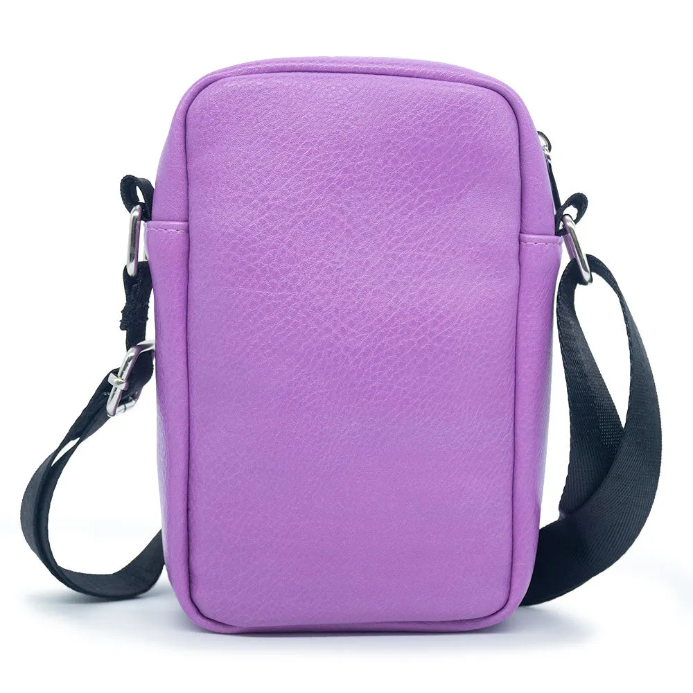 Crossbody Wallet - Up GRAPE SODA Bottle Cap Logo Purple