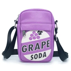 Crossbody Wallet - Up GRAPE SODA Bottle Cap Logo Purple