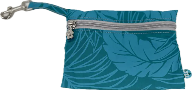 CST- Teal Hawaiian Print Clear Stadium Tote Bag