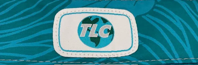 CST- Teal Hawaiian Print Clear Stadium Tote Bag