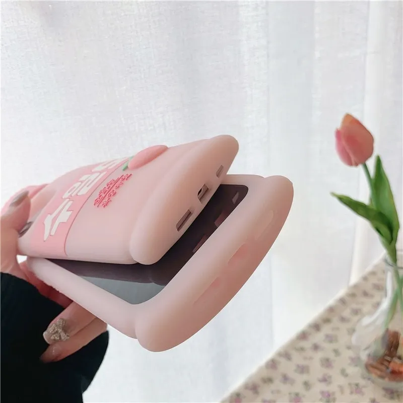 Cute Pink Drink Bottle iPhone Case