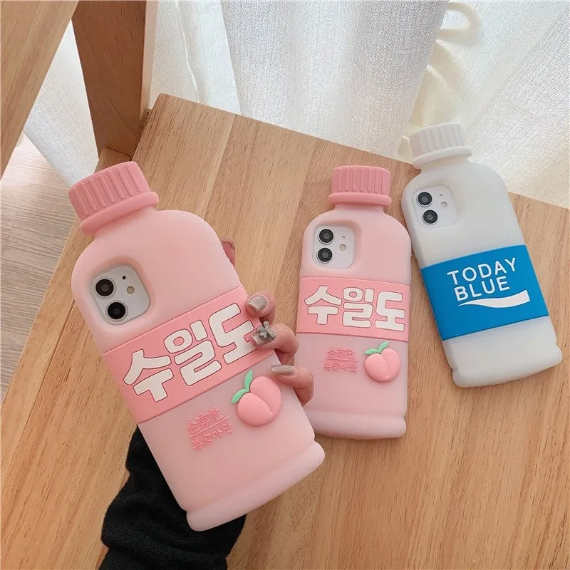 Cute Pink Drink Bottle iPhone Case