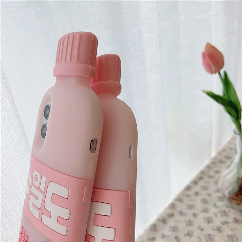 Cute Pink Drink Bottle iPhone Case