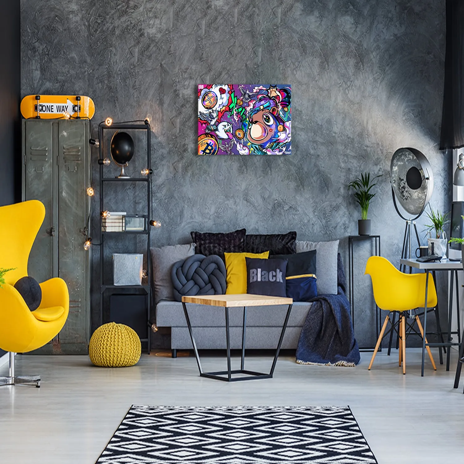 Cypto World Canvas Wall Art