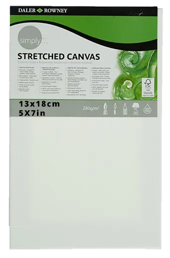 Daler Rowney Simply Stretched Canvas 13*8cm/5*7"