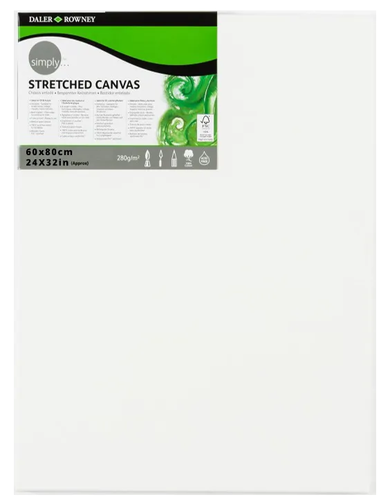 Daler Rowney Simply Stretched Canvas 60*80cm/24*32"
