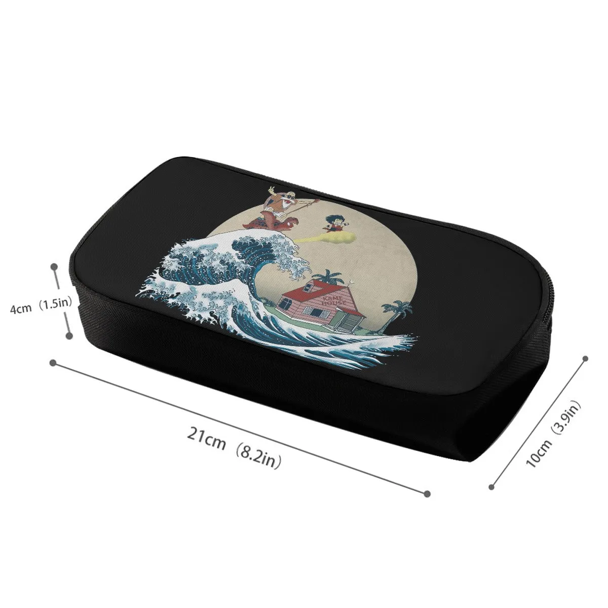 DBZ Kid Goku And Master Roshi Surfing To Kame House Pencil Bag