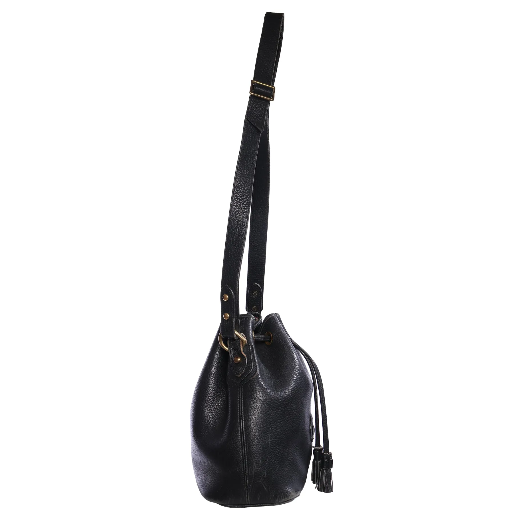 Dooney and Bourke Leather Bucket Drawstring Bag