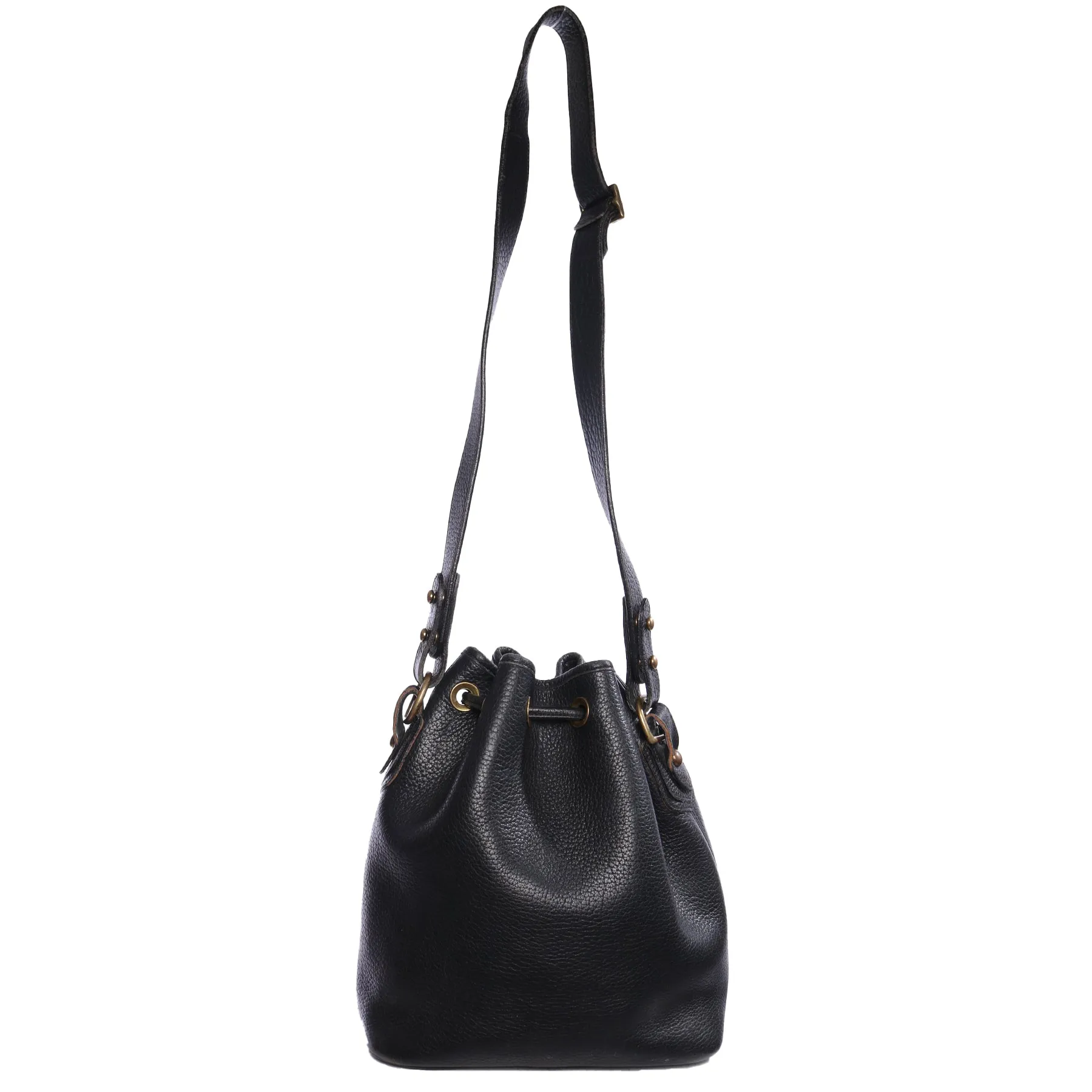 Dooney and Bourke Leather Bucket Drawstring Bag