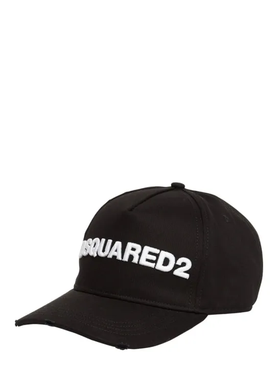 Dsquared2   Logo embroidered cotton gabardine cap 