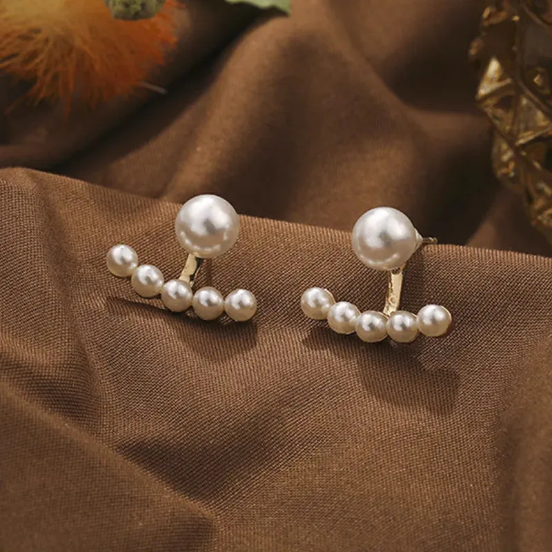 Elegant Celebrity Metal Korean Pearl Earrings For Woman Fashion Jewelry 2021 New Luxury Wedding Party Girl's Unusual Earrings