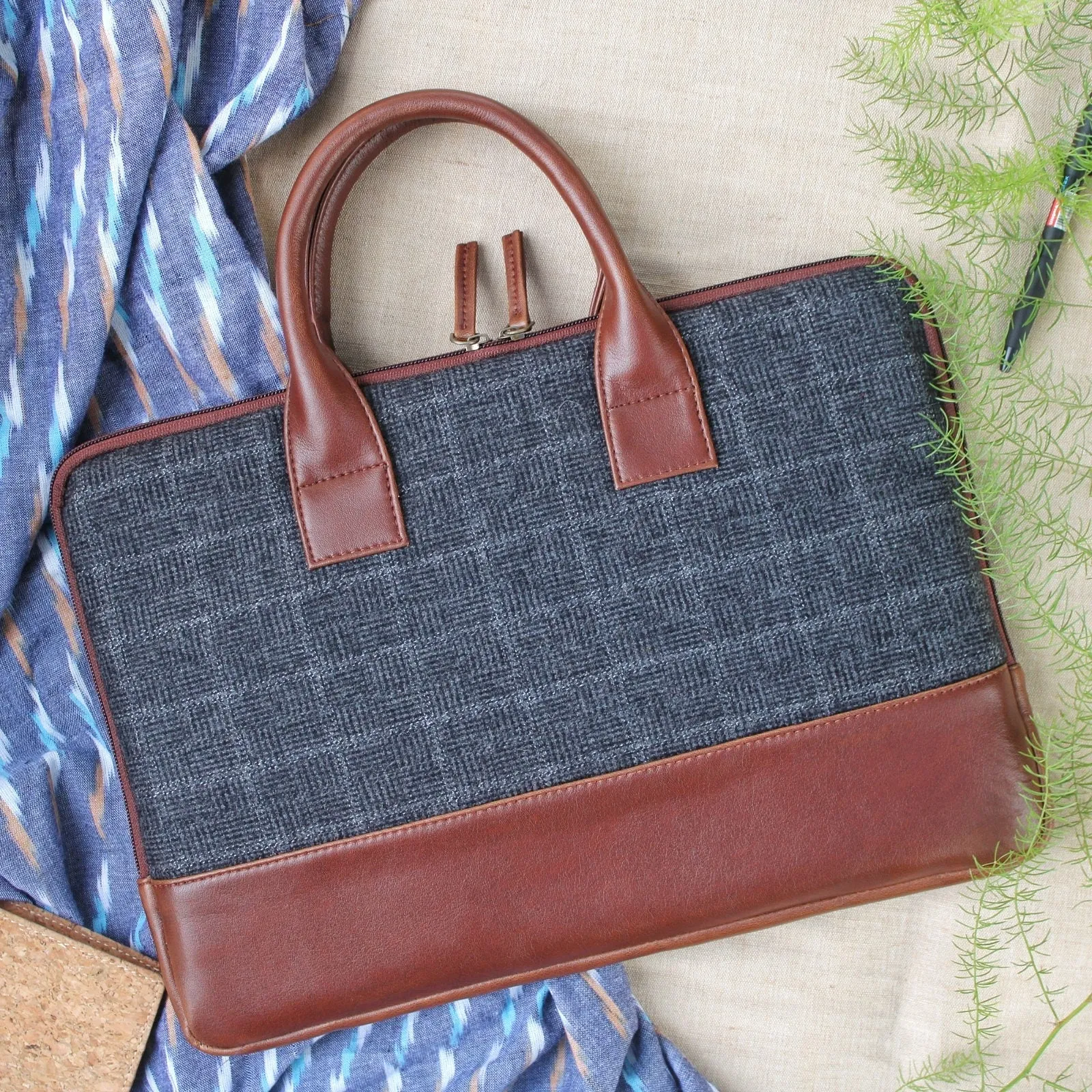 Elon Laptop Sleeve - Charcoal twill - SAMPLE SALE