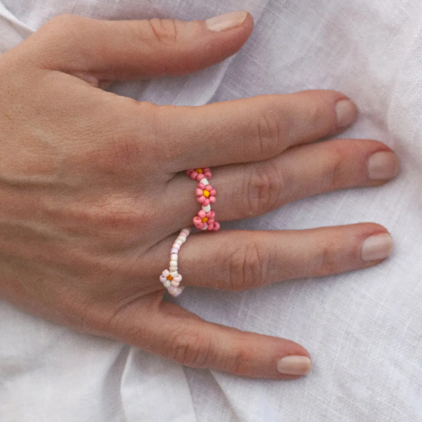 Elsa - Flower Bead Ring