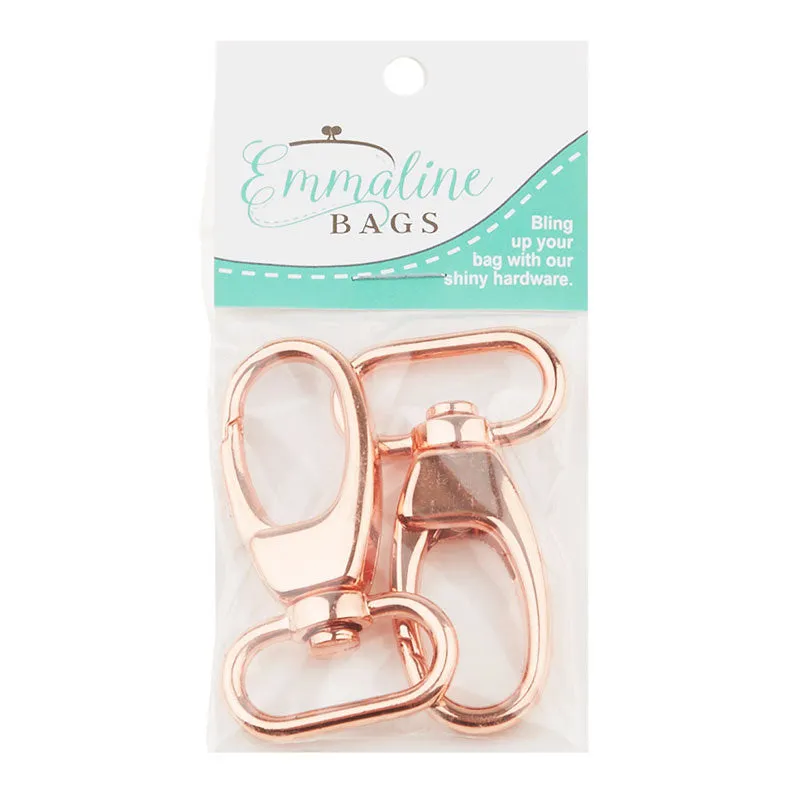 Emmaline 1/2" Designer Profile Swivel Snap Hooks - Set of Two Copper