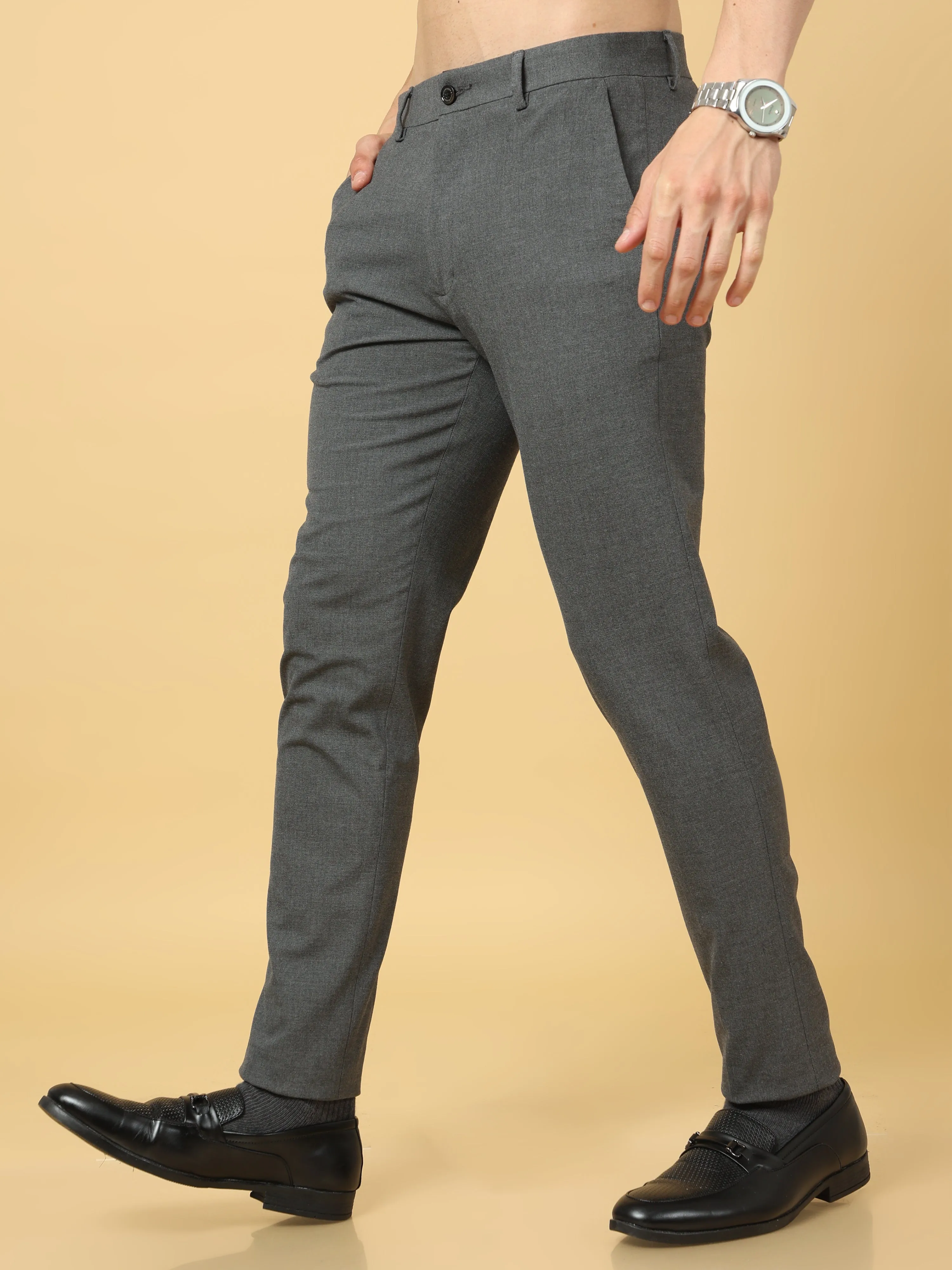 Essential Ash Grey Sleek Formal Trouser