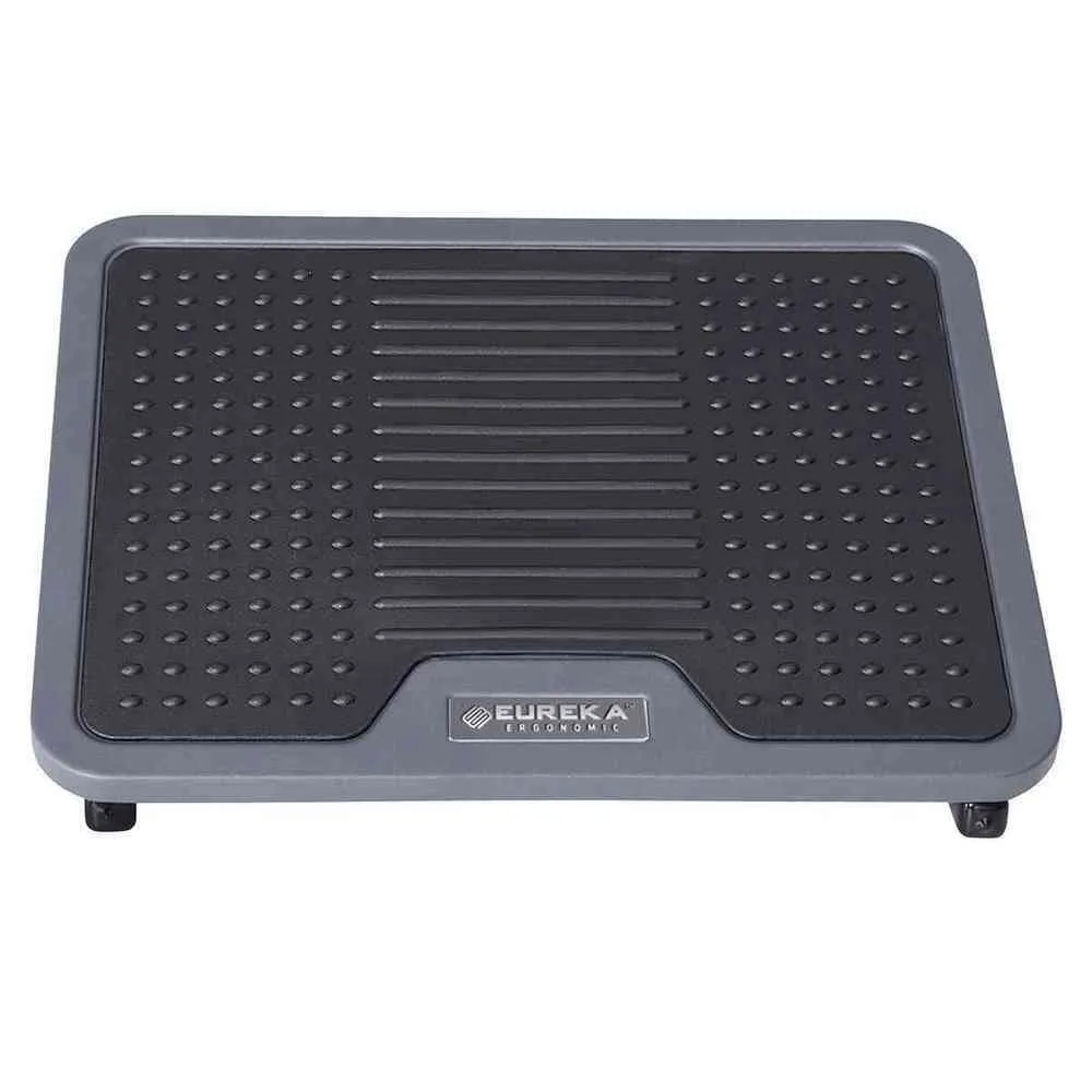 Eureka Ergonomic Black & Gray Height-Adjustable Under Desk Foot Rest DSN-03048