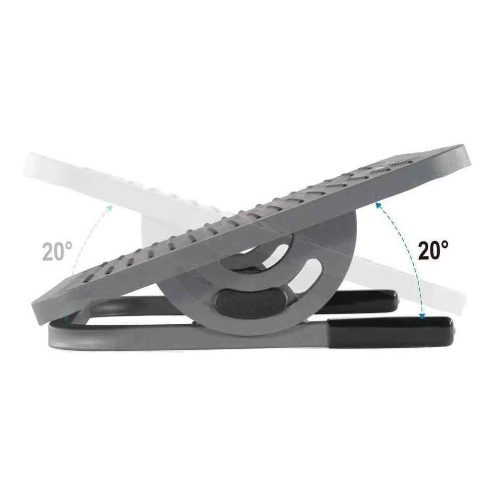 Eureka Ergonomic Black & Gray Height-Adjustable Under Desk Foot Rest DSN-03048