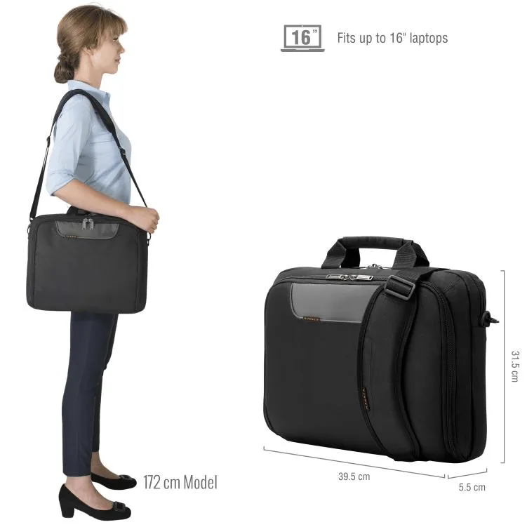 Everki Advance Compact Briefcase 16 Inch Black