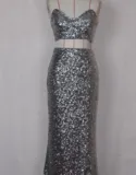 FASHION SHINING SEQUINS SILVER HOT DRESS