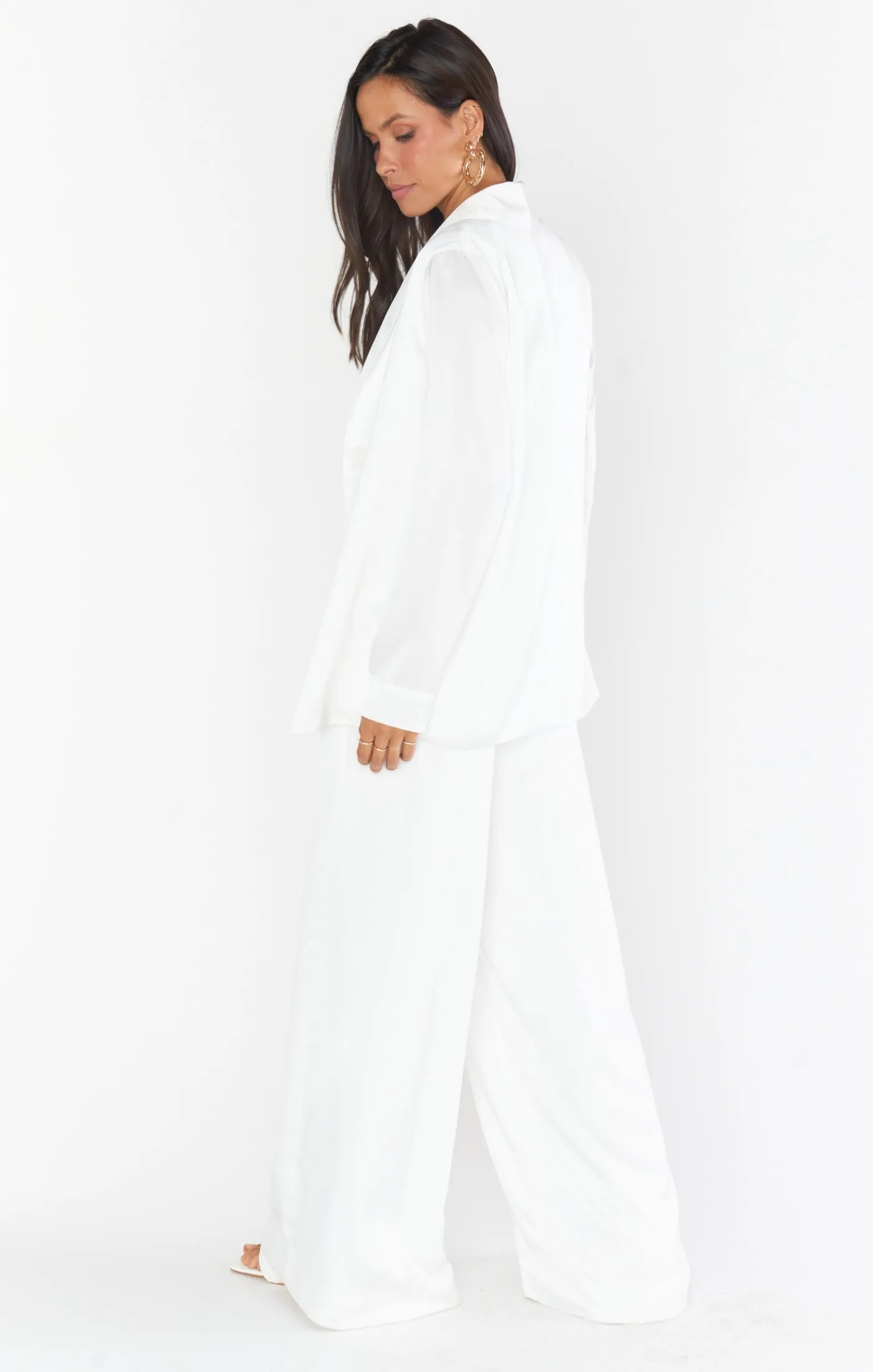 Felix Blazer ~ Ivory Luxe Satin