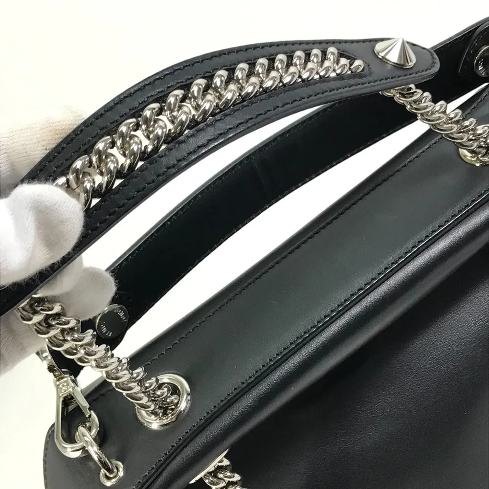 FENDI Backpack 8BZ042 leather black Bag to school Women Used