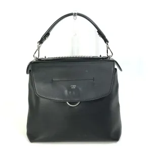 FENDI Backpack 8BZ042 leather black Bag to school Women Used