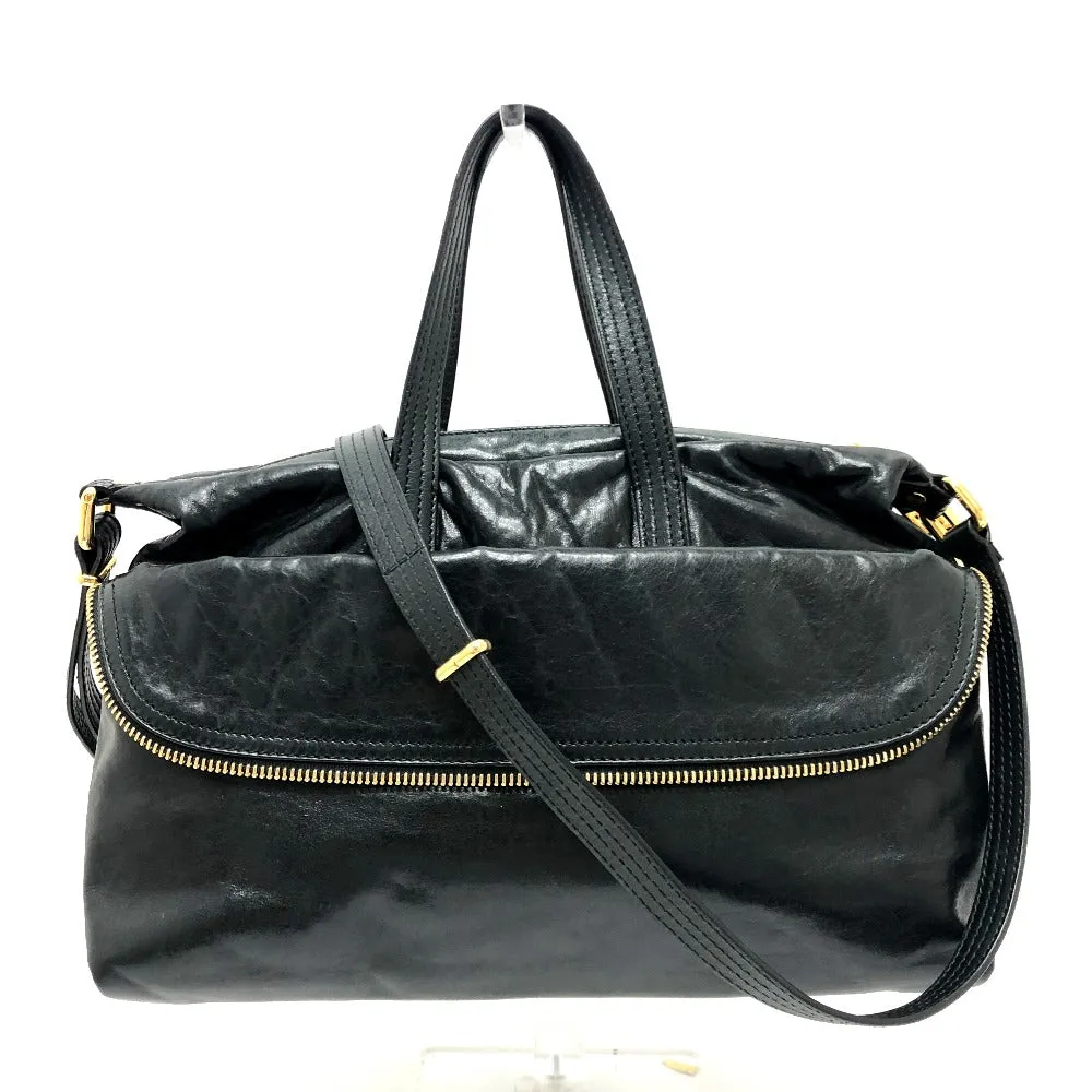 FENDI Business bag 8BT177 leather black Zip It mens Used