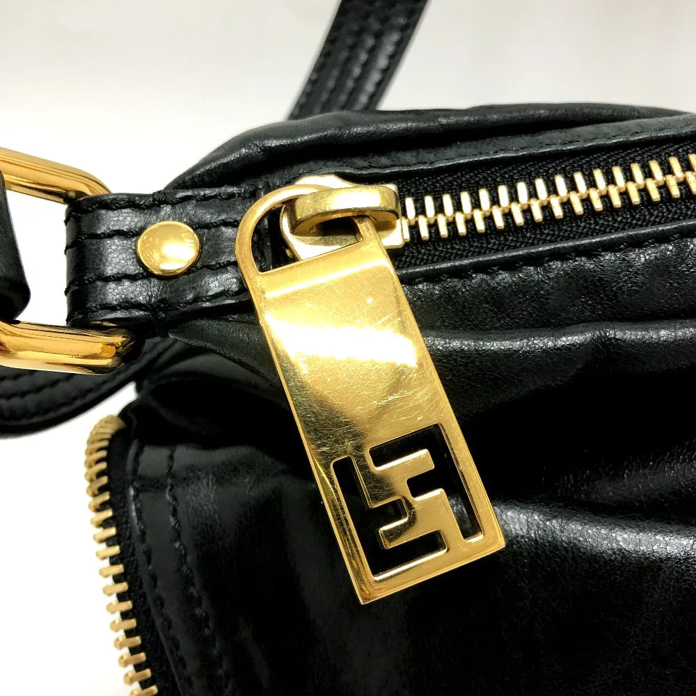 FENDI Business bag 8BT177 leather black Zip It mens Used