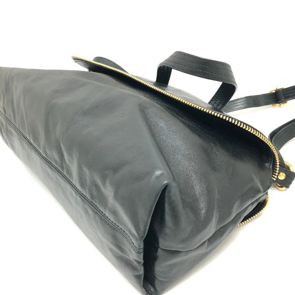 FENDI Business bag 8BT177 leather black Zip It mens Used
