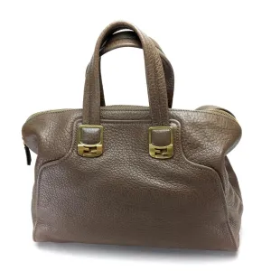 FENDI Handbag 8BL110 leather Brown Men's Women chameleon unisex(Unisex) Used