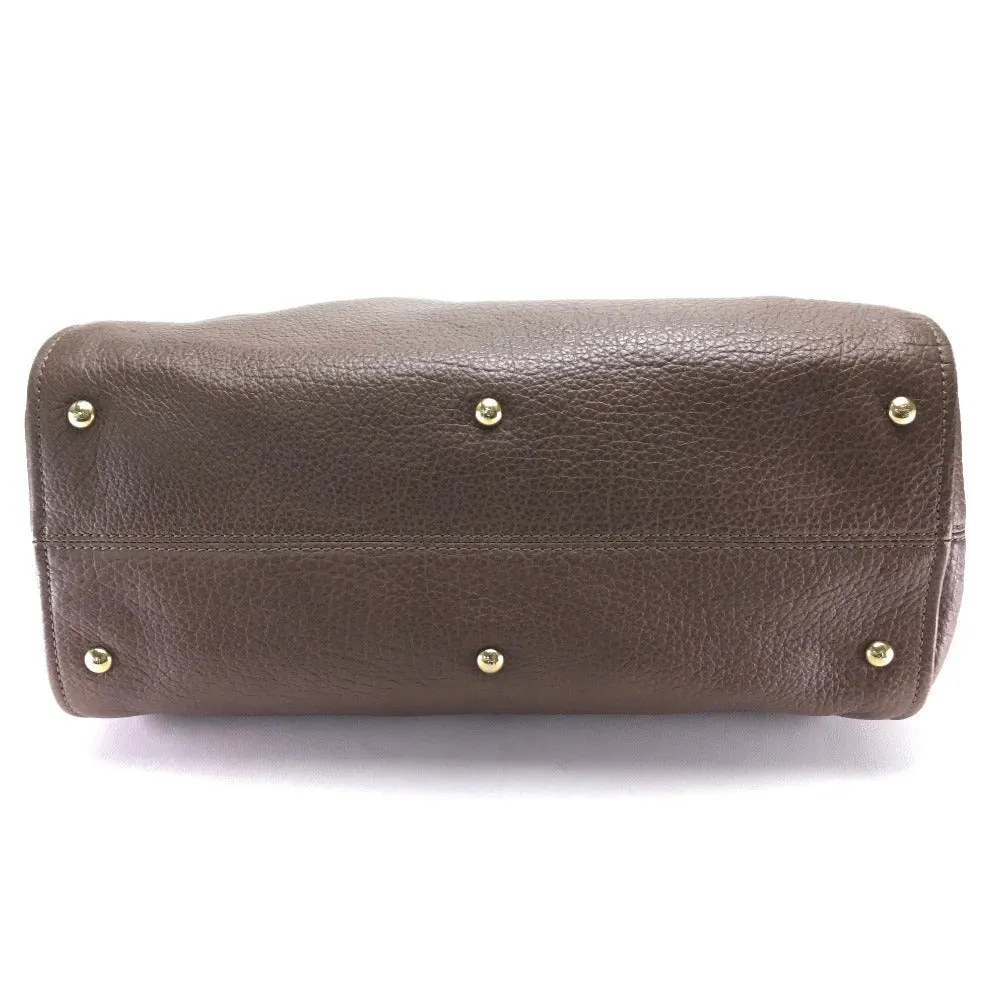 FENDI Handbag 8BL110 leather Brown Men's Women chameleon unisex(Unisex) Used
