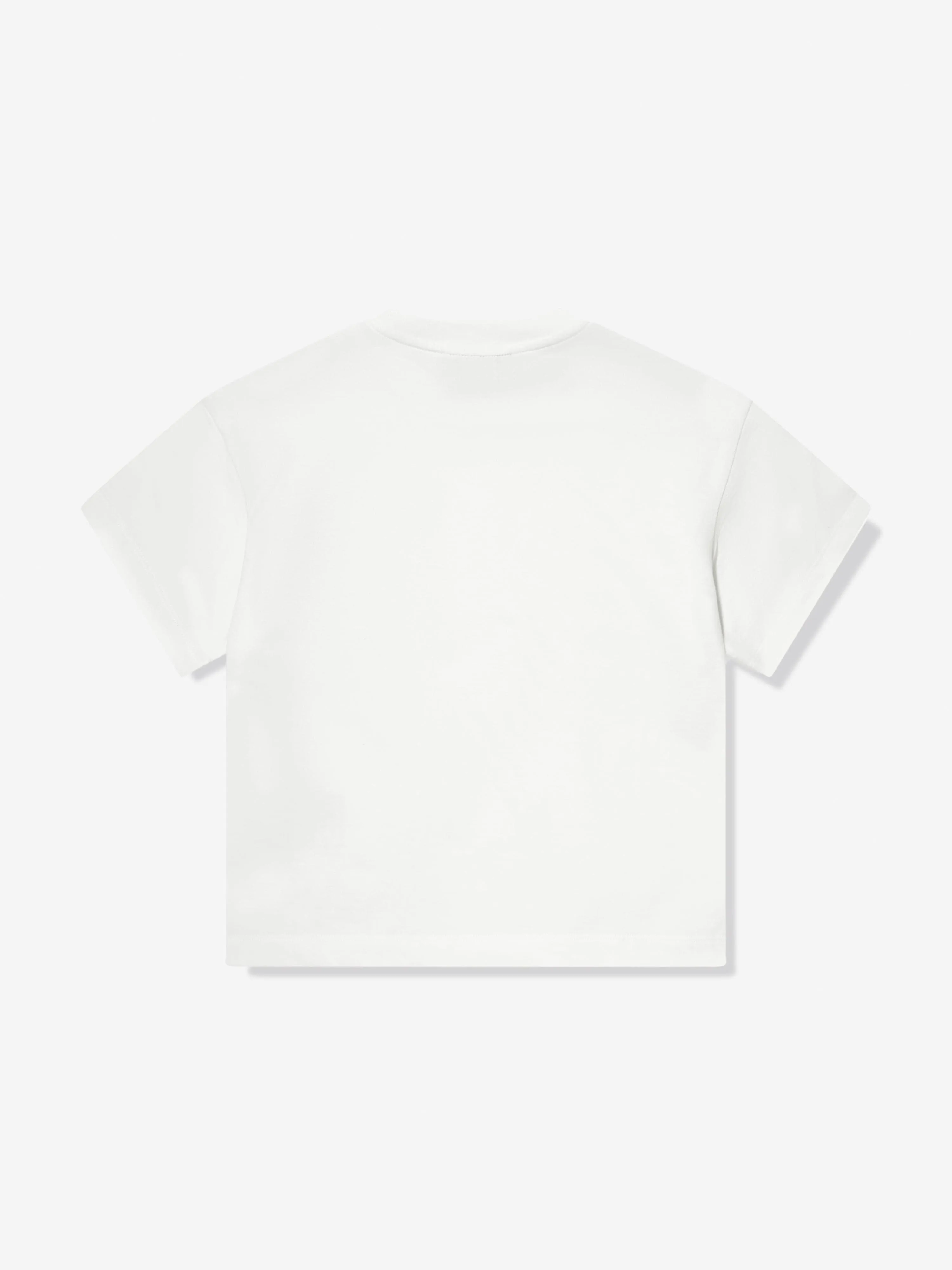 Fendi Kids Logo Pocket T-Shirt in White