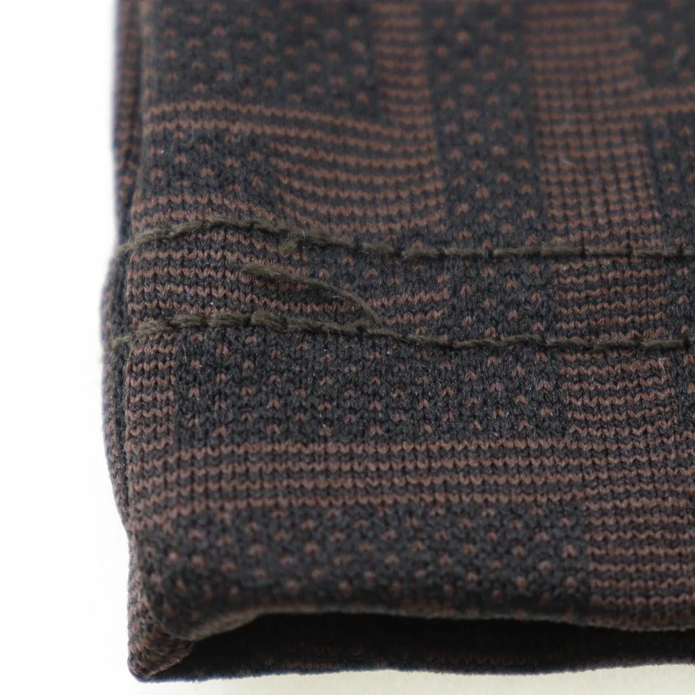 FENDI Short sleeve polo shirt Rayon Brown Zucca Women 42 Used