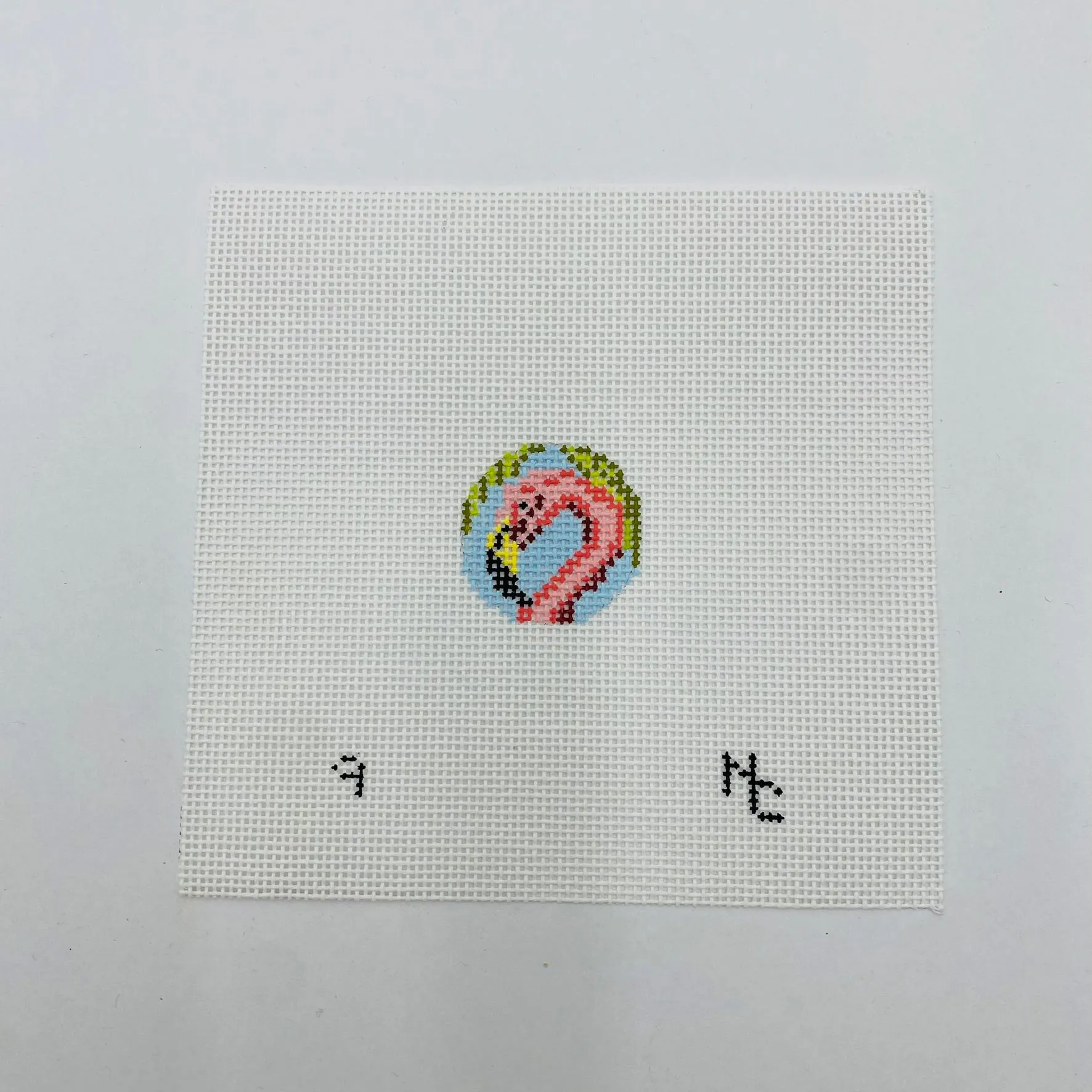 Flamingo Key Fob Insert Canvas
