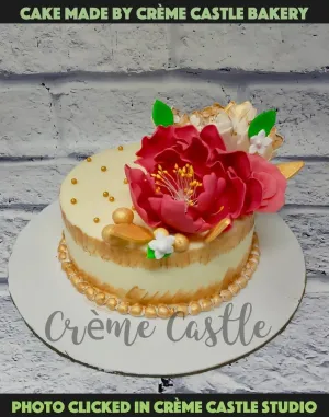 Floral Hand crafted cake